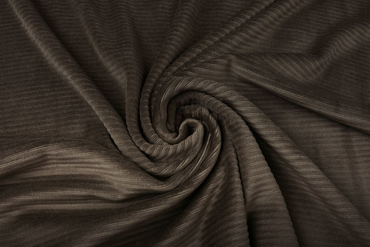 Coton Tricoté Grand Velours Côtelé Marron Foncé Coton Tricoté Grand Velours Côtelé Marron Foncé