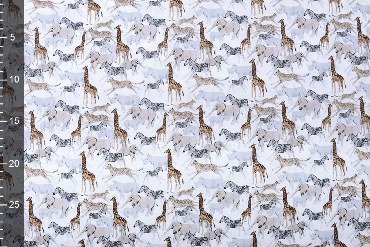 100% Digital Baumwolle Afrikanische Tiere