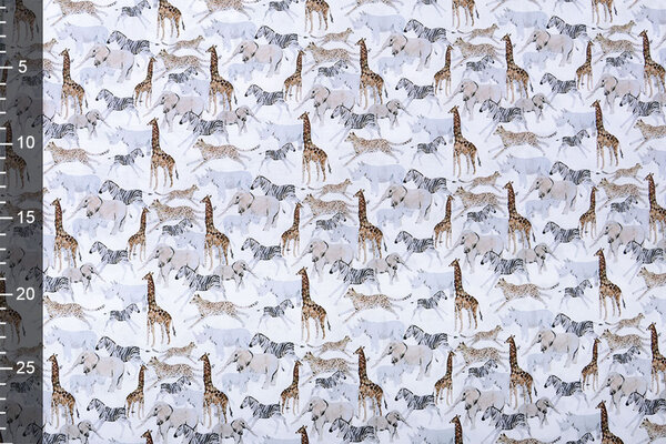 100% Digital Baumwolle Afrikanische Tiere