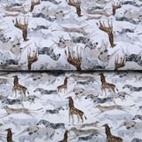 100% Digital Baumwolle Afrikanische Tiere 100% Digital Baumwolle Afrikanische Tiere