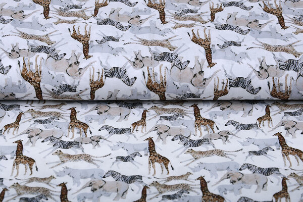 100% Digitale Cotone Afrikaanse Dieren 100% Digitale Cotone Afrikaanse Dieren