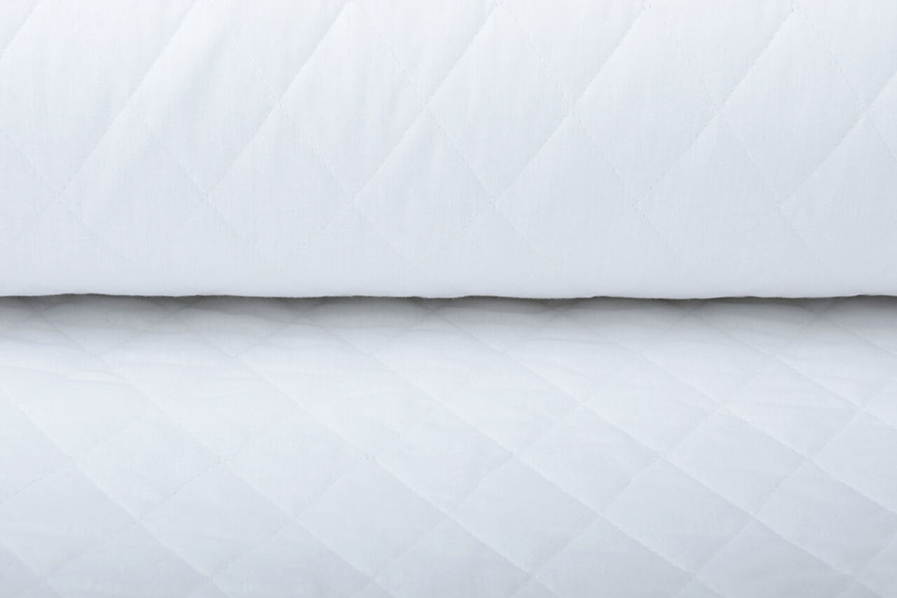 Quilted Poplin White Quilted Poplin White