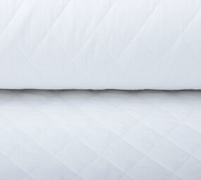 Quilted Poplin White Quilted Poplin White
