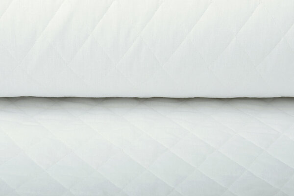 Quilted Poplin White Off White Quilted Poplin White Off White