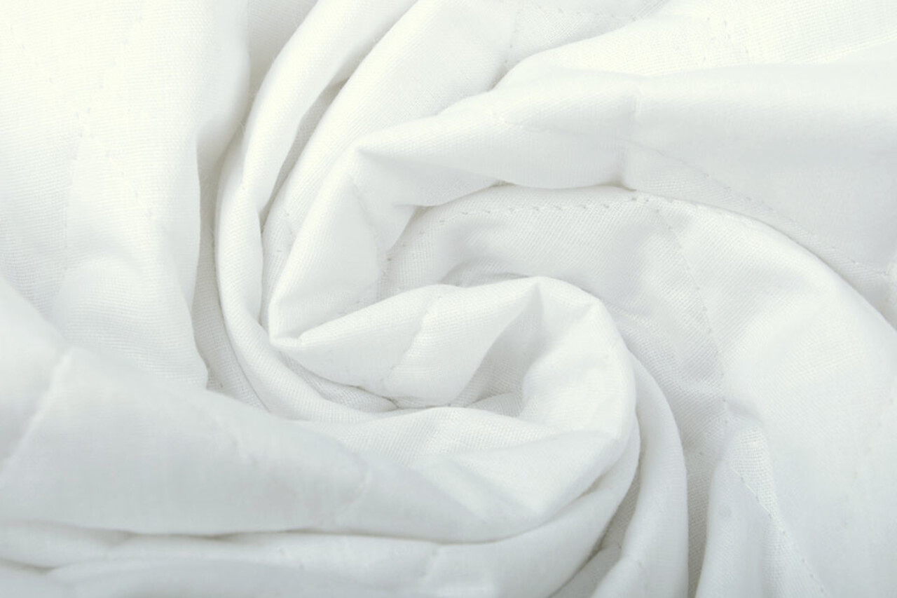 Quilted Poplin White Off White Quilted Poplin White Off White