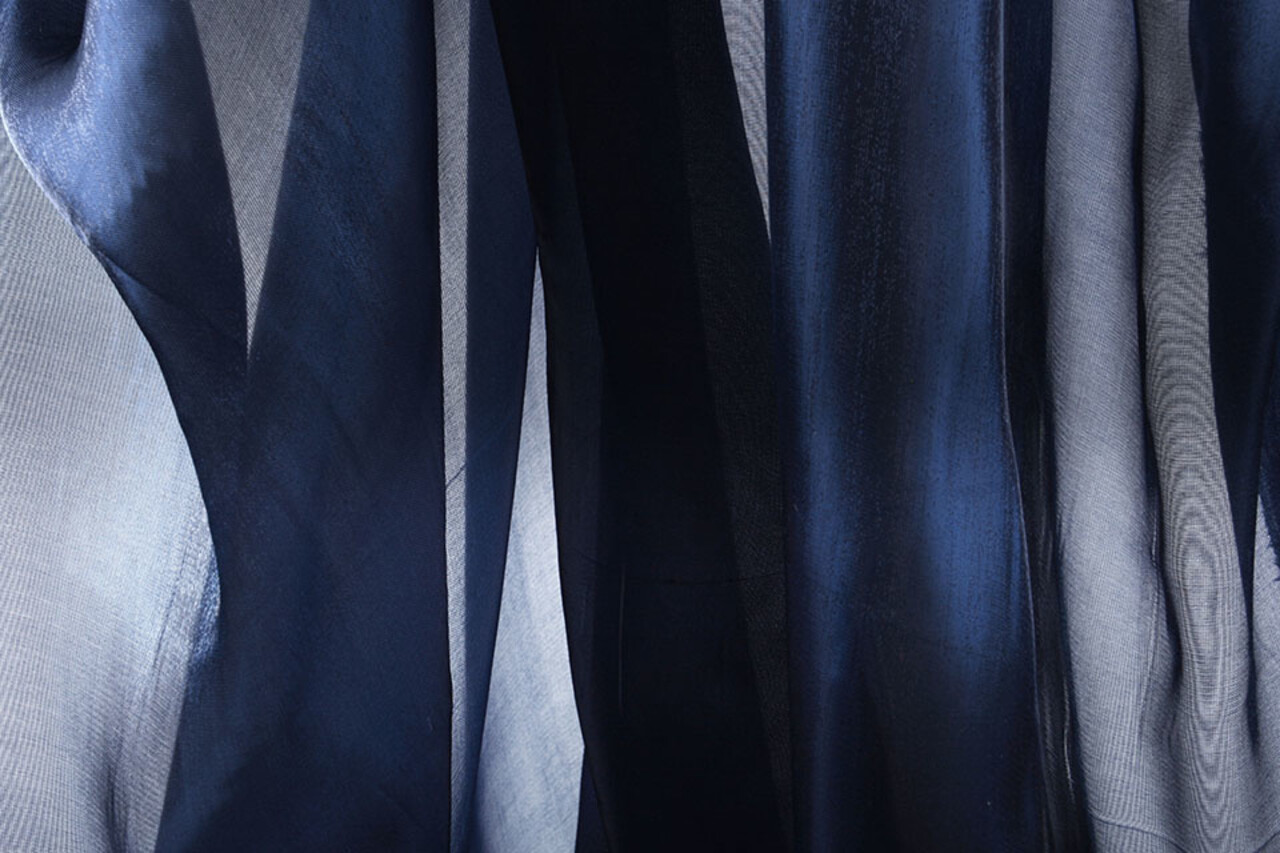 Coreano Seta Blu Navy Coreano Seta Blu Navy
