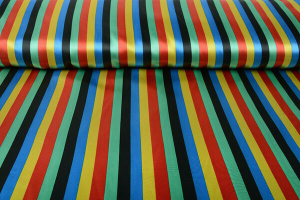 Poly Satin Clown Stripes