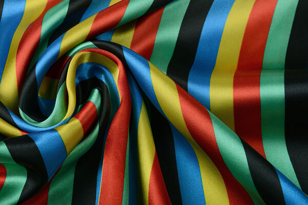 Poly Satin Clown Streifen