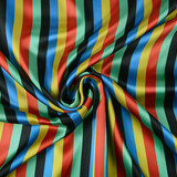 Poly Satijn Clown Strepen Poly Satijn Clown Strepen