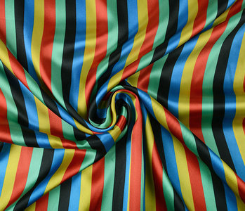 Poly Satin Clown Stripes