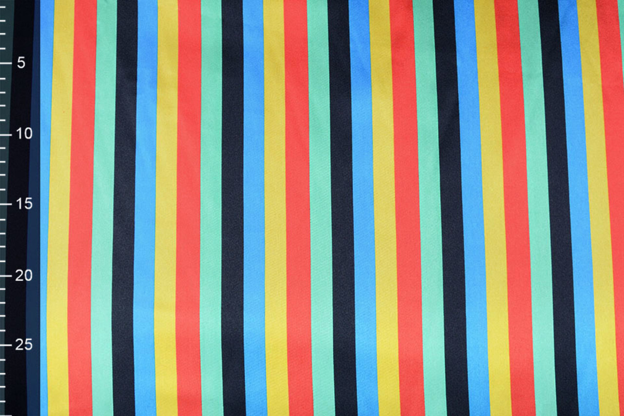 Poly Satin Clown Stripes