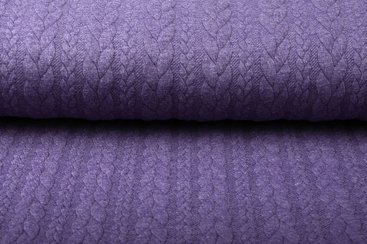 A Maglia Treccia Tessuto Maglia Lilla Scuro A Maglia Treccia Tessuto Maglia Lilla Scuro