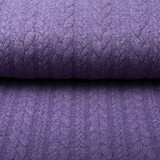 Gebreide Kabel Stof Tricot Donker Lila Gebreide Kabel Stof Tricot Donker Lila