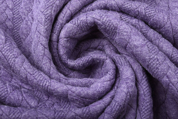 Knitted Cable Fabric Tricot Dark Lilac