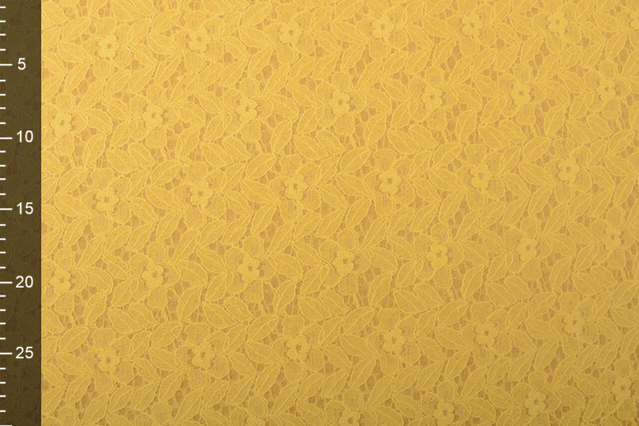 Lined Wool Lace Flower Petals Ocher
