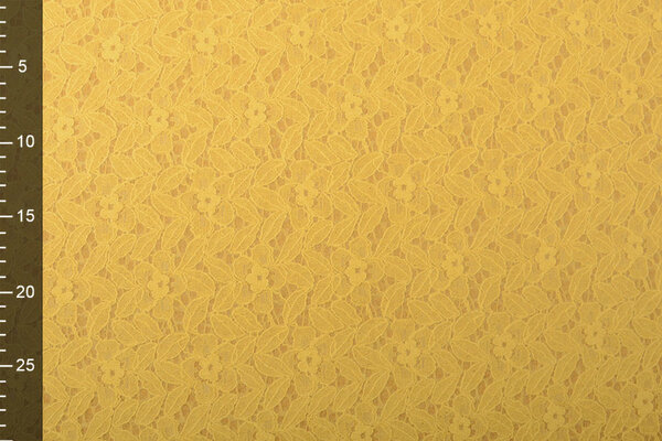 Lined Wool Lace Flower Petals Ocher