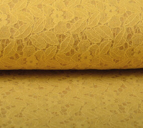 Lined Wool Lace Flower Petals Ocher Lined Wool Lace Flower Petals Ocher