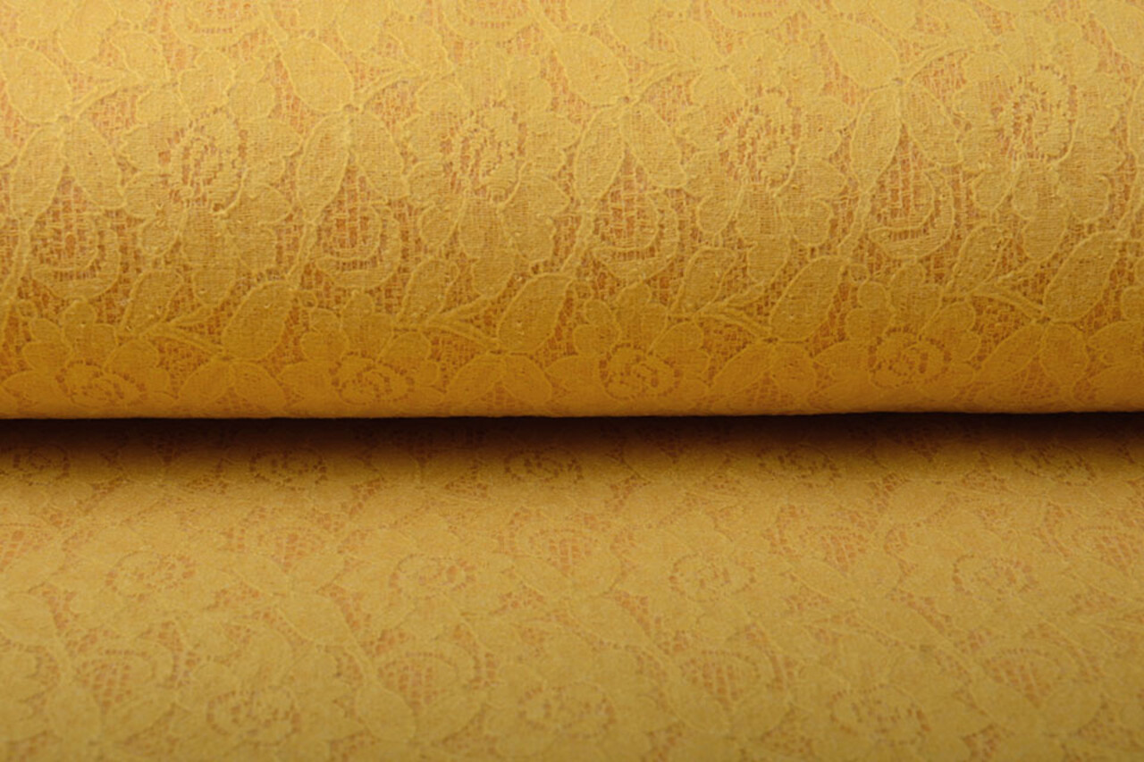 Lined Wool Lace Fure Ocher Lined Wool Lace Fure Ocher