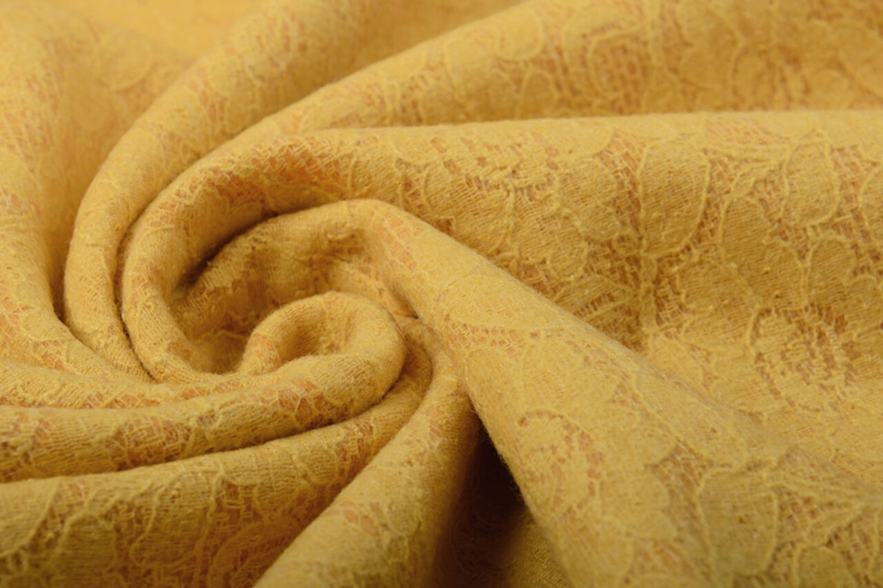 Lined Wool Lace Fure Ocher Lined Wool Lace Fure Ocher