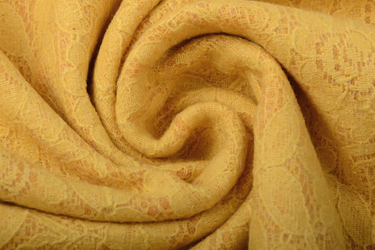 Gevoerde Wollen Kant Fure Oker