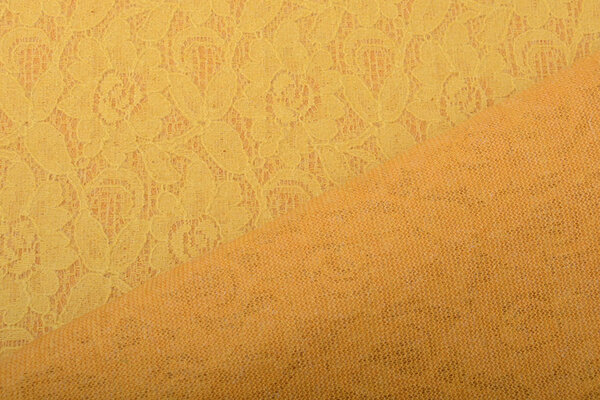 Lined Wool Lace Fure Ocher Lined Wool Lace Fure Ocher