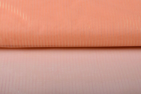Organza Estampado Rayas Salmón Organza Estampado Rayas Salmón