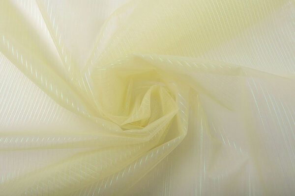 Organza Bedrukt Strepen Licht Goud