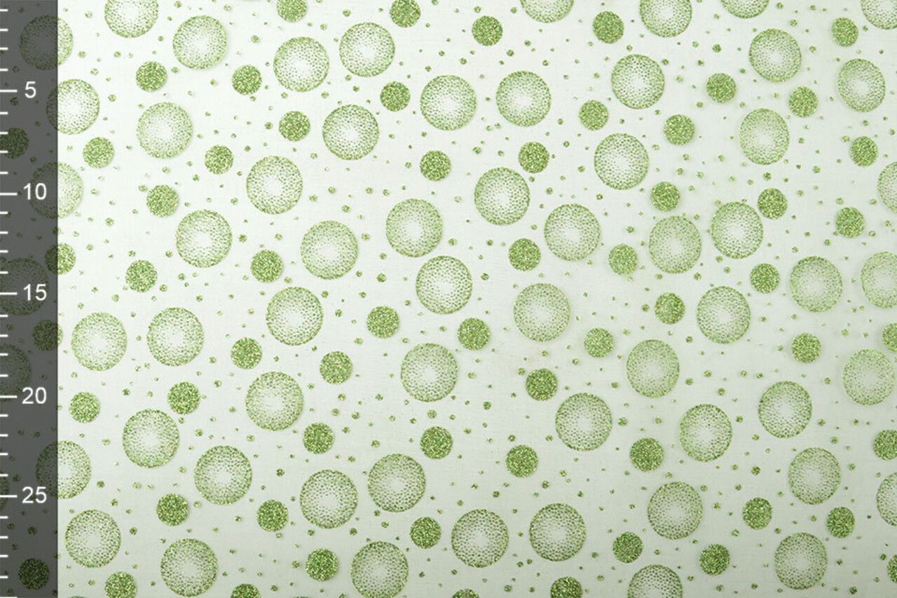 Organza Estampado Puntos Verde Organza Estampado Puntos Verde