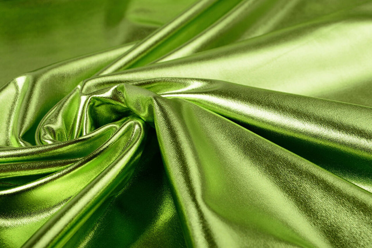 Lamé Light Moss Green