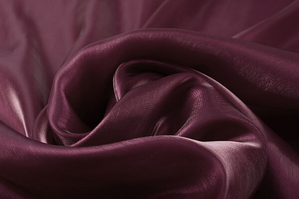 Coreano Seta Scuro Bordeaux