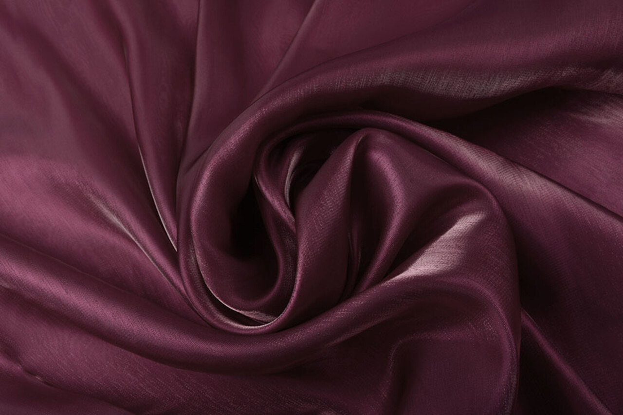 Seda Coreana Burdeos Oscuro