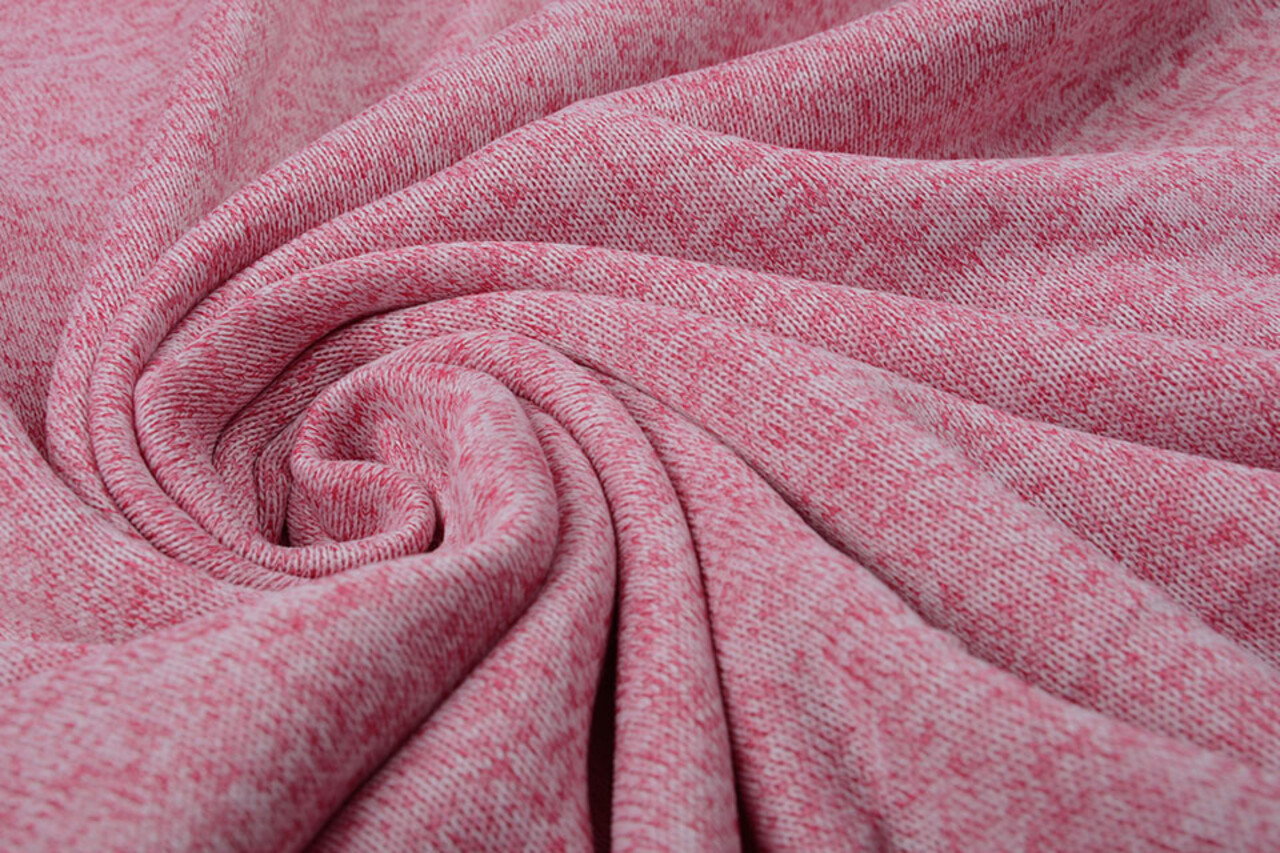 Knitted Fleece 3-Tone Coral Pink