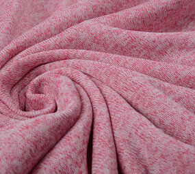 A Maglia Pile 3-Tonalità Corallo Rosa