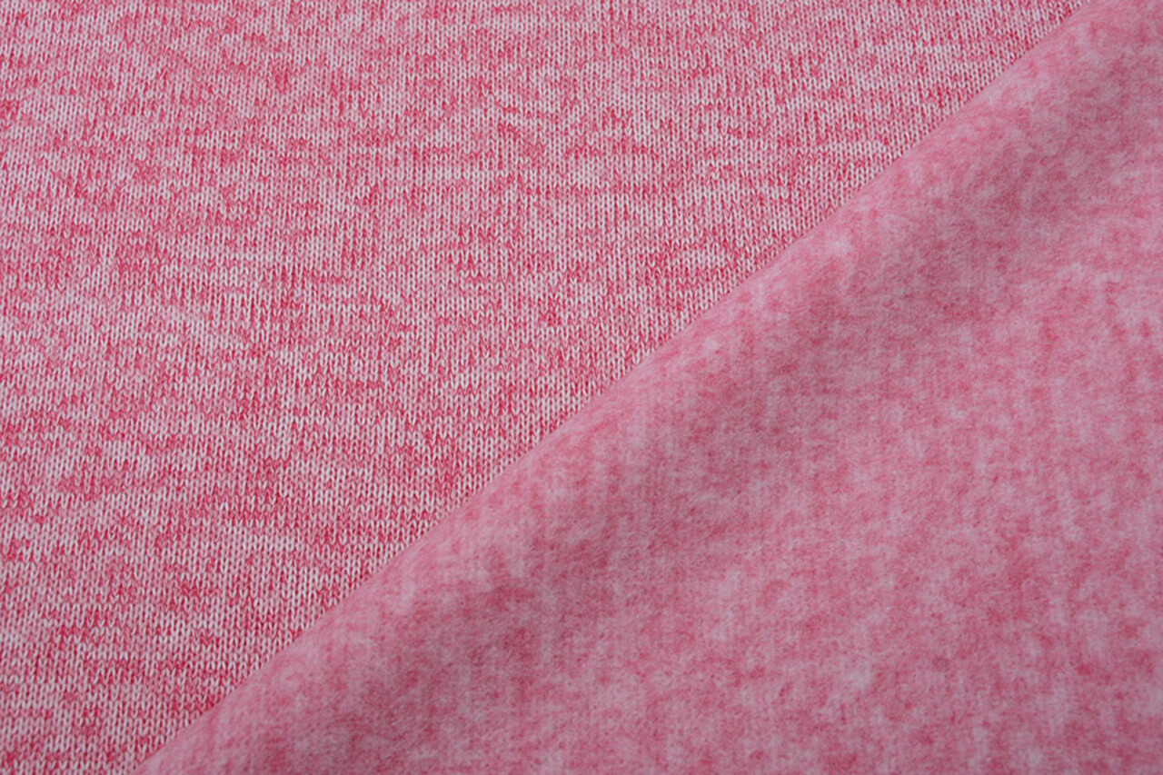 Knitted Fleece 3-Tone Coral Pink
