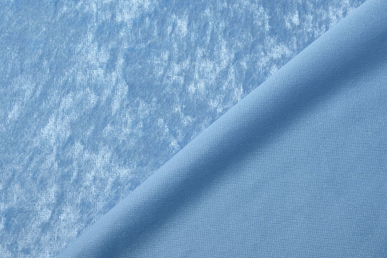 Velours de Panne Clair Bleu Jean