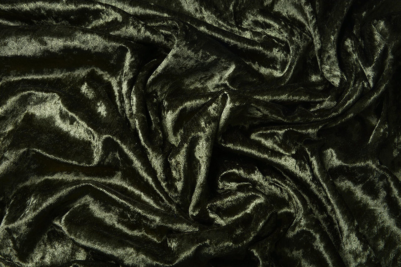 Velours de Panne Vert Militaire
