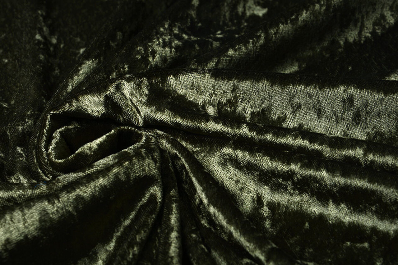 Pannesamt Stoff Armeegrün