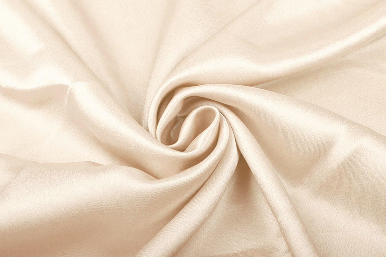 Krepp-Satin Lachs Beige