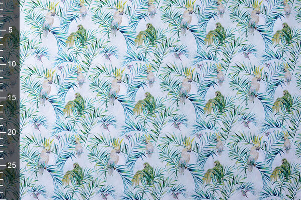 100% Digital Cotton Parrots Hummingbird