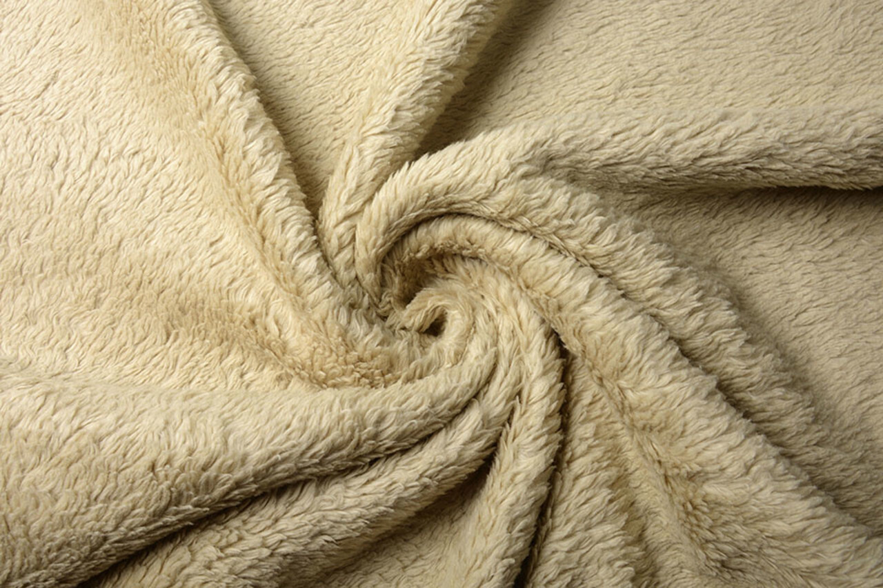 Cotton Teddy Fabric Sand Cotton Teddy Fabric Sand