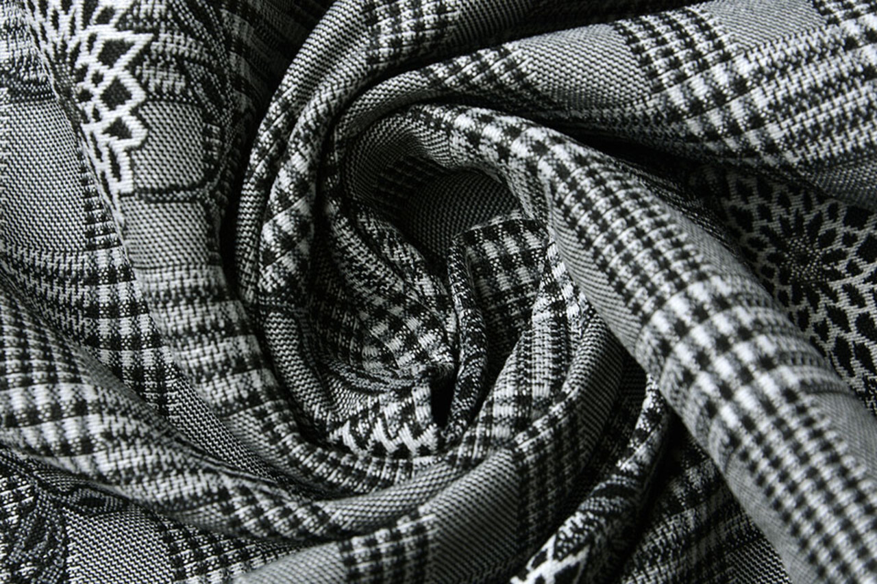 Viscose Stretch Bengaline Bloem Ruit