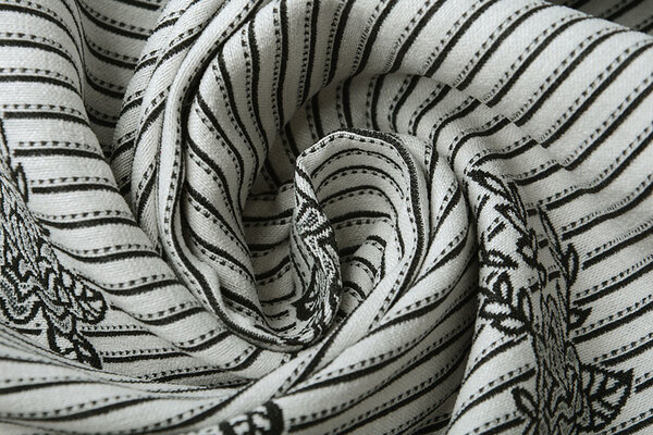 Viskose Stretch Bengaline Blume Streifen