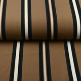 Crepe Printed Lizzy Stripes Mocha Brown Crepe Printed Lizzy Stripes Mocha Brown