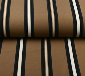 Crepe Printed Lizzy Stripes Mocha Brown