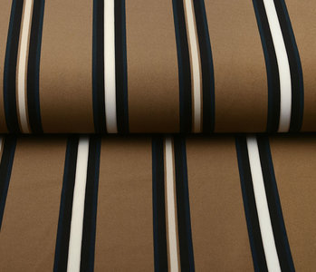 Crepe Printed Lizzy Stripes Mocha Brown