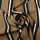 Crepe Printed Lizzy Stripes Mocha Brown