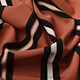 Crepe Printed Lizzy Stripes Orange Brique