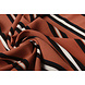 Crêpe Stampato Lizzy Righe Arancione Mattone Crêpe Stampato Lizzy Righe Arancione Mattone