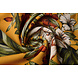 Scuba Crêpe Imprimé Twill Fleur Ocre