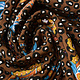 100% Viscose Panther Paisley Dark Brown